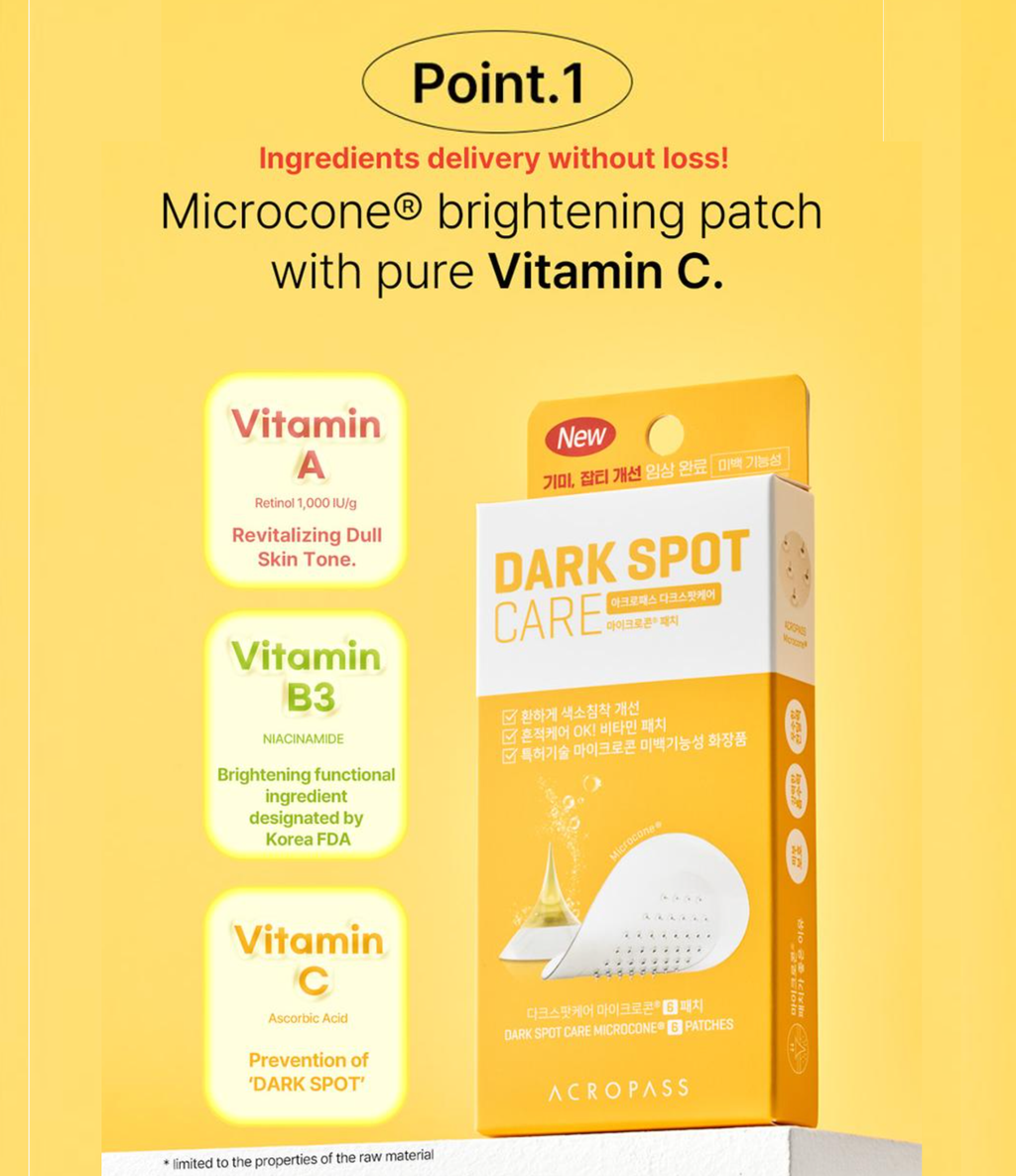 ACROPASS DARK SPOT CARE MICROCONE PATCH | 미백 관리 패치(6P)