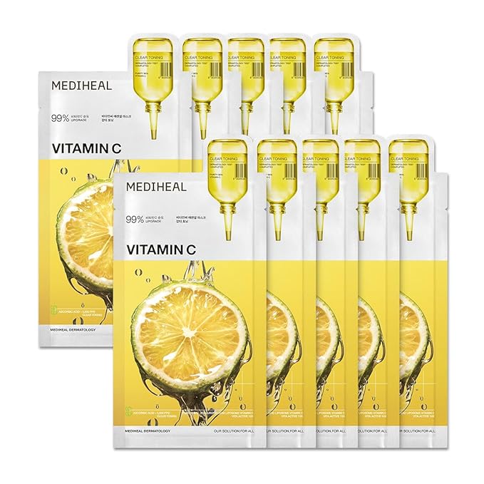 MEDIHEAL BEST KOREAN VITAMIN C ESSENTIAL FACE MASK 10ea