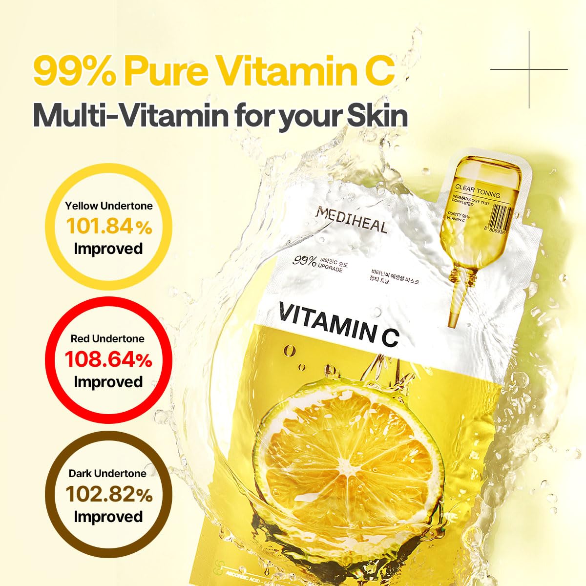 MEDIHEAL BEST KOREAN VITAMIN C ESSENTIAL FACE MASK 10ea