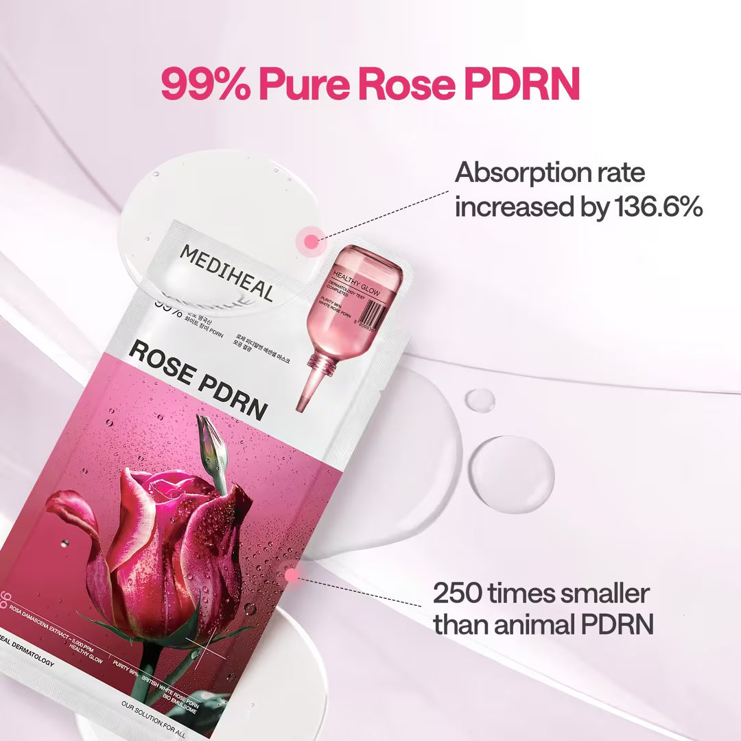 MEDIHEAL BEST KOREAN ROSE PDRN ESSENTIAL FACE MASK