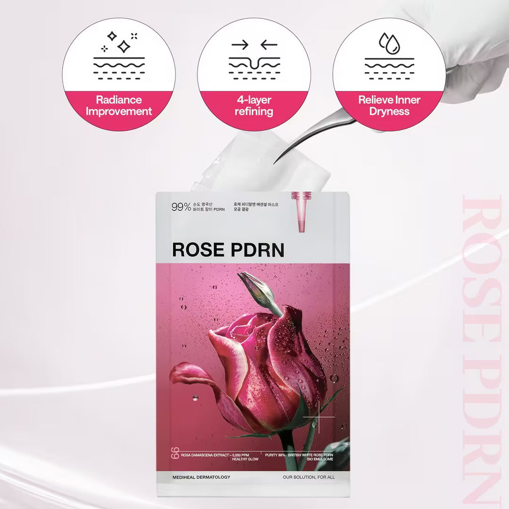MEDIHEAL BEST KOREAN ROSE PDRN ESSENTIAL FACE MASK